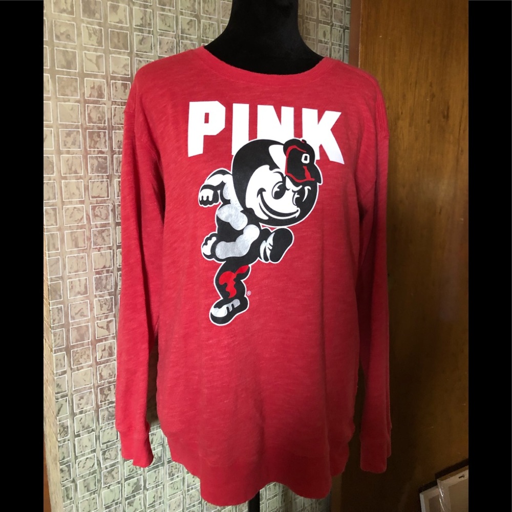 PINK Victoria's Secret Red Graphic Sweatshirt